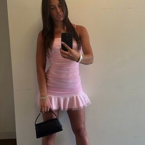 Pink mini dress